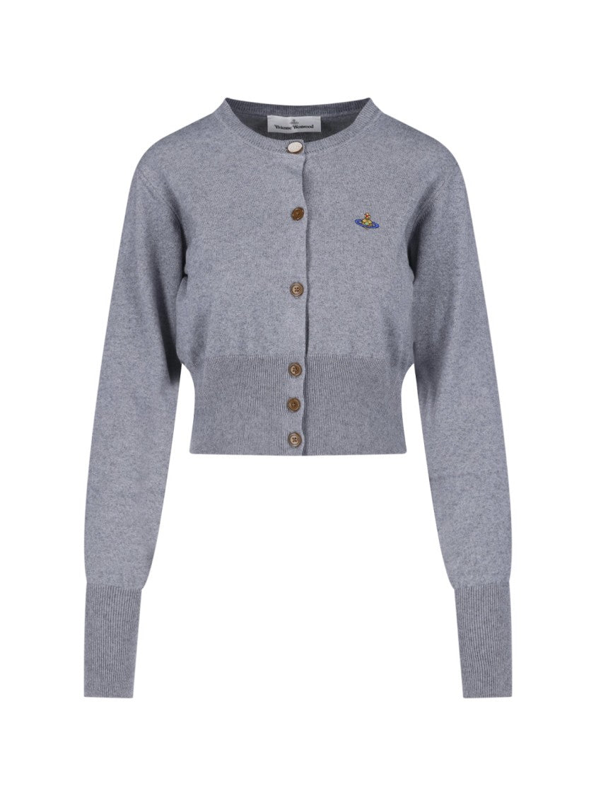Vivienne Westwood Cropped Knit Sweater With Button-Down Front