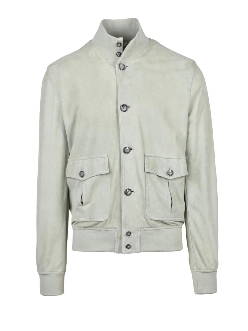 Volfagli Rinaldo Leather Jacket - Aqua Green