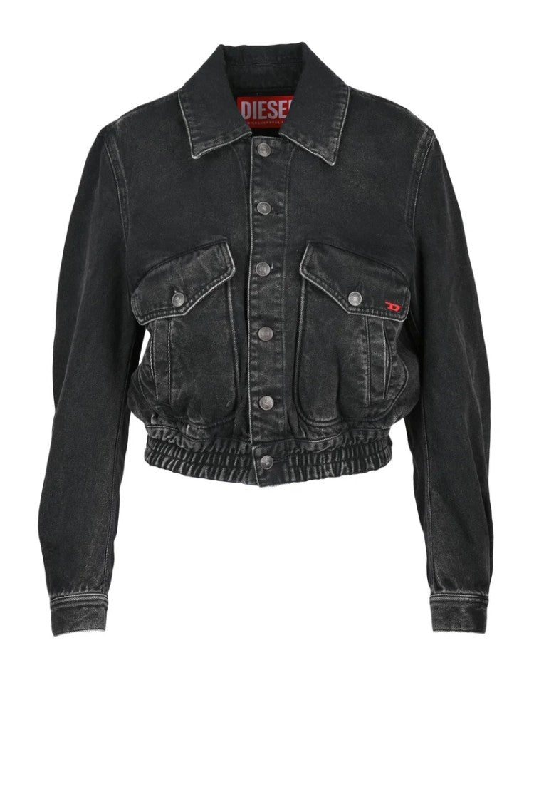 Diesel Black Denim Short Coat