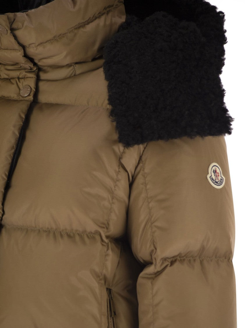 Moncler Castelnou - Short Down Jacket With Hood And Square Quilting