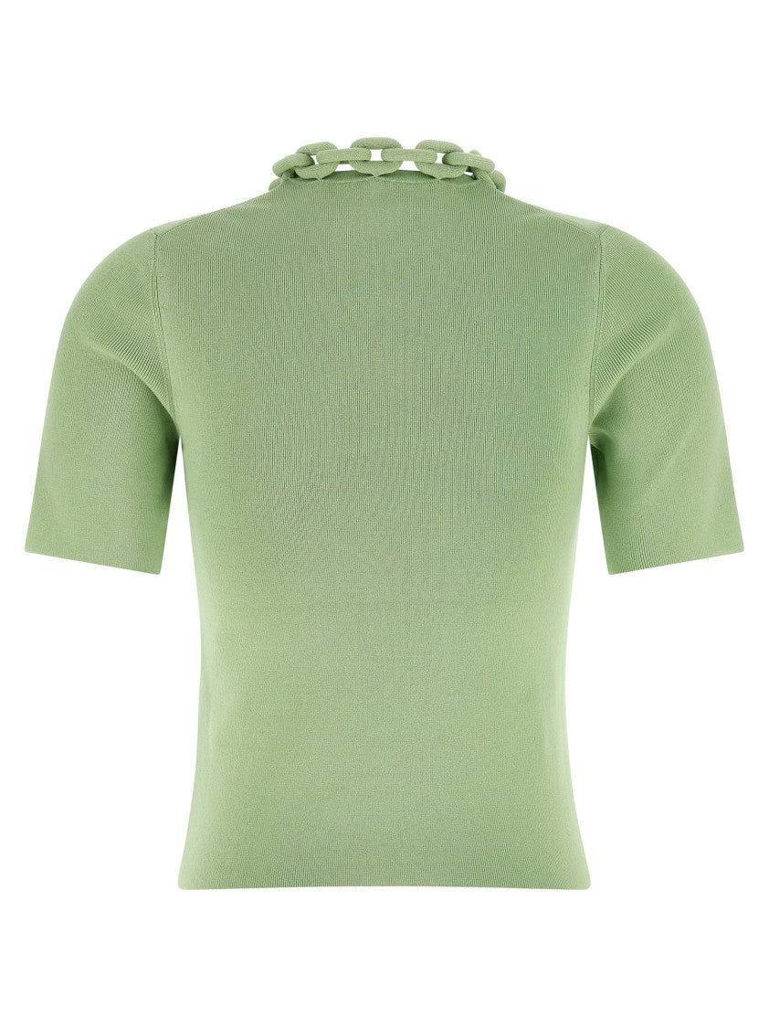 Paco Rabanne Micro Ribbed Cotton T-Shirt
