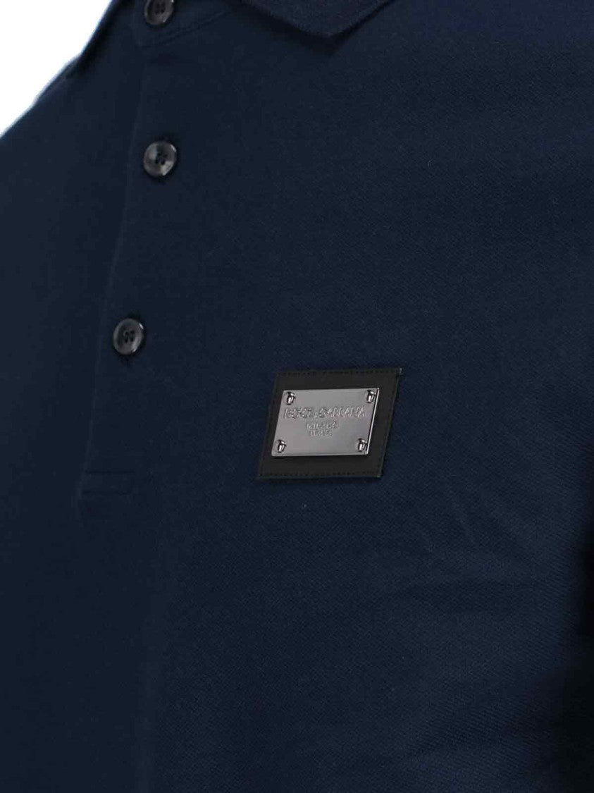 Dolce & Gabbana Logo Polo Shirt – Navy Blue