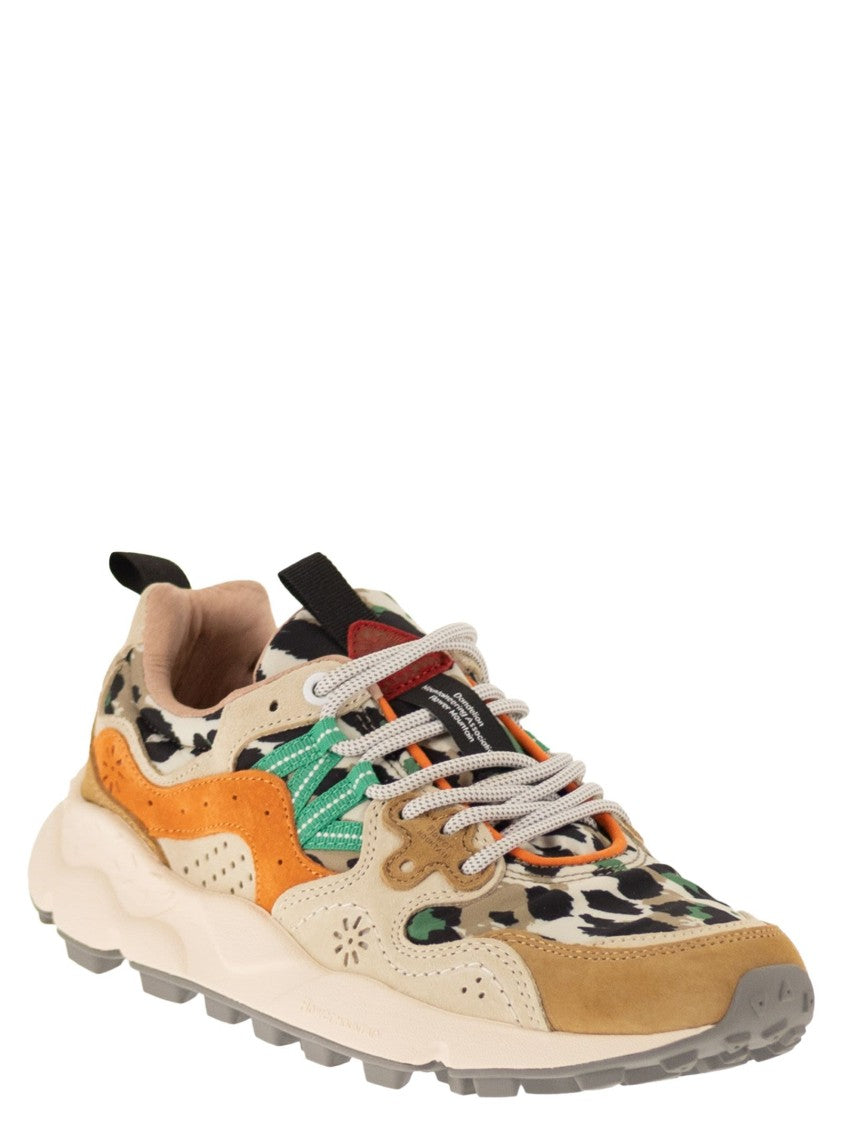 Flower Mountain Yamano 3 - Sneakers In Suede And Technical Fabric
