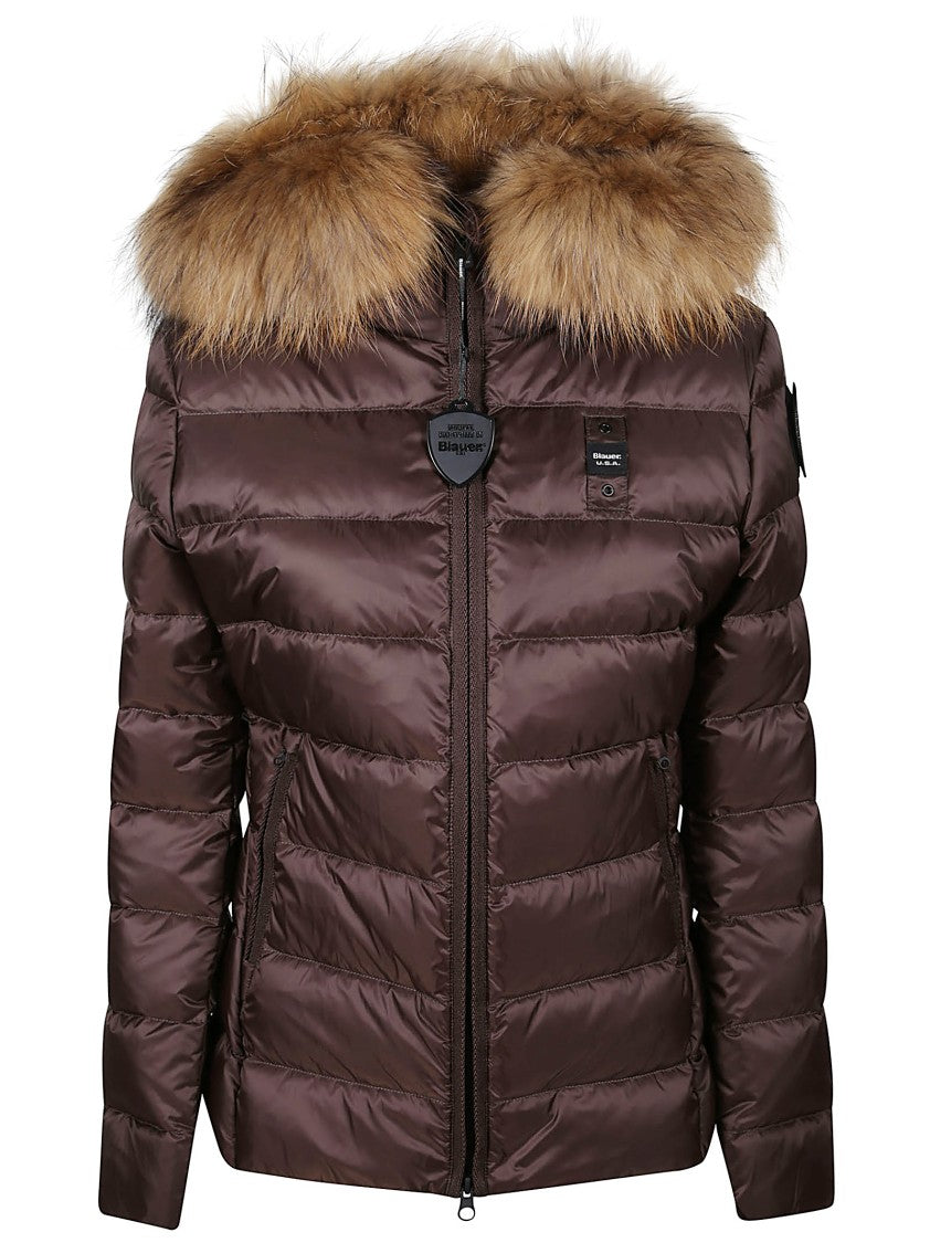 Blauer Quilted Brown Down Coat