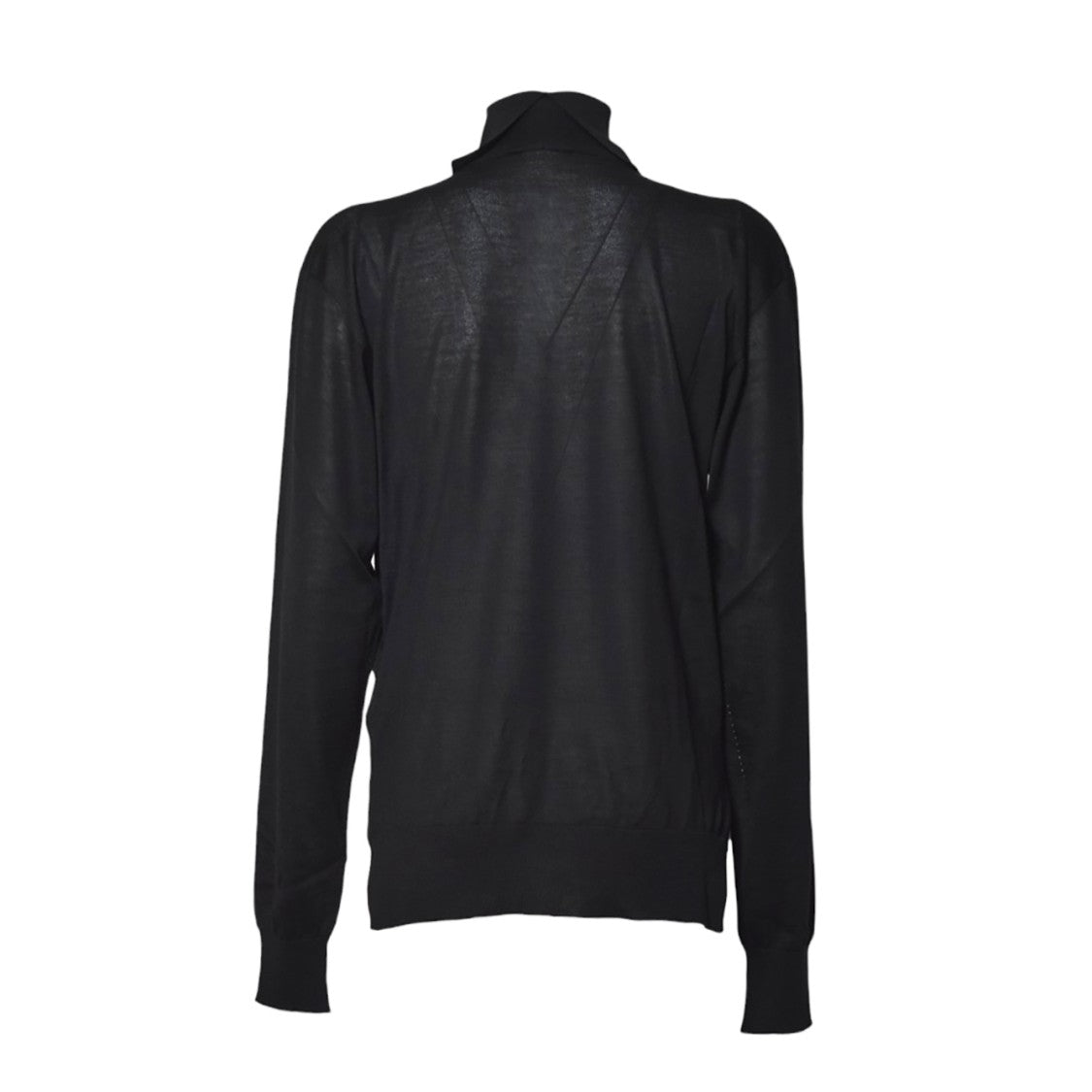 Jil Sander Lightweight Black Sweater With High Turtleneck