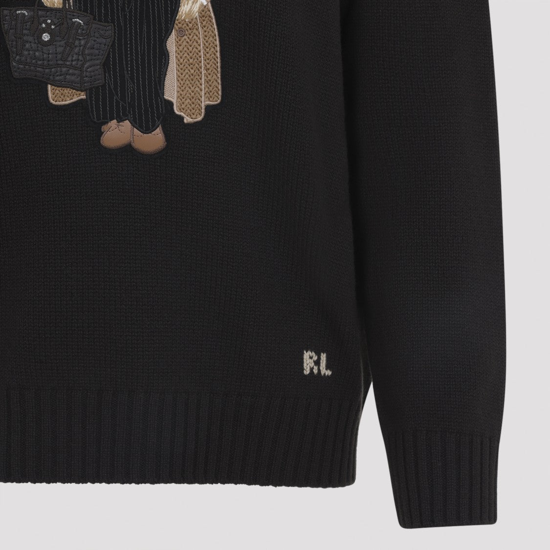 Polo Ralph Lauren Cashmere Sweater With Playful Embroidered Bear Motif