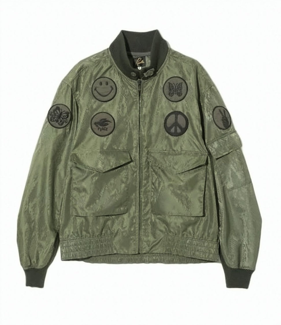 Needles Lightweight Bomber Jacket With Playful Embroidery
