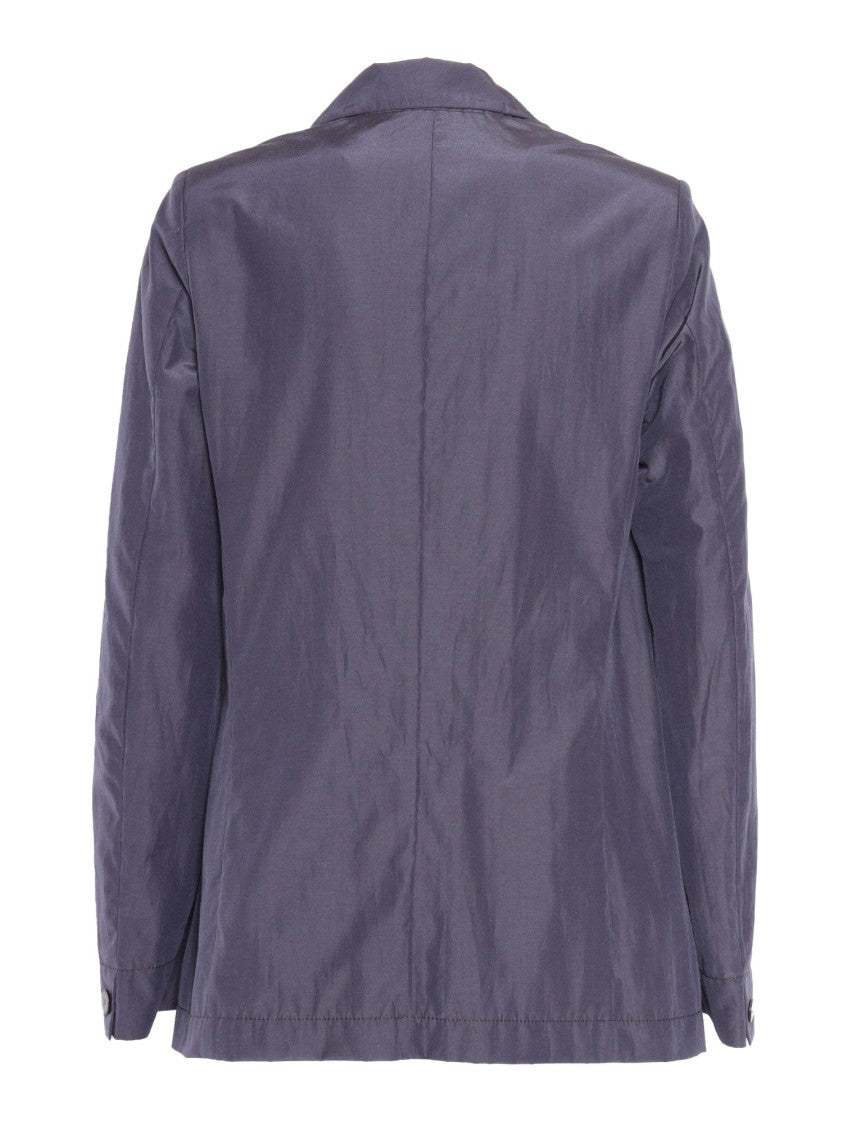 Forte Forte Boxy Taffeta Jacket With Single Button Closure