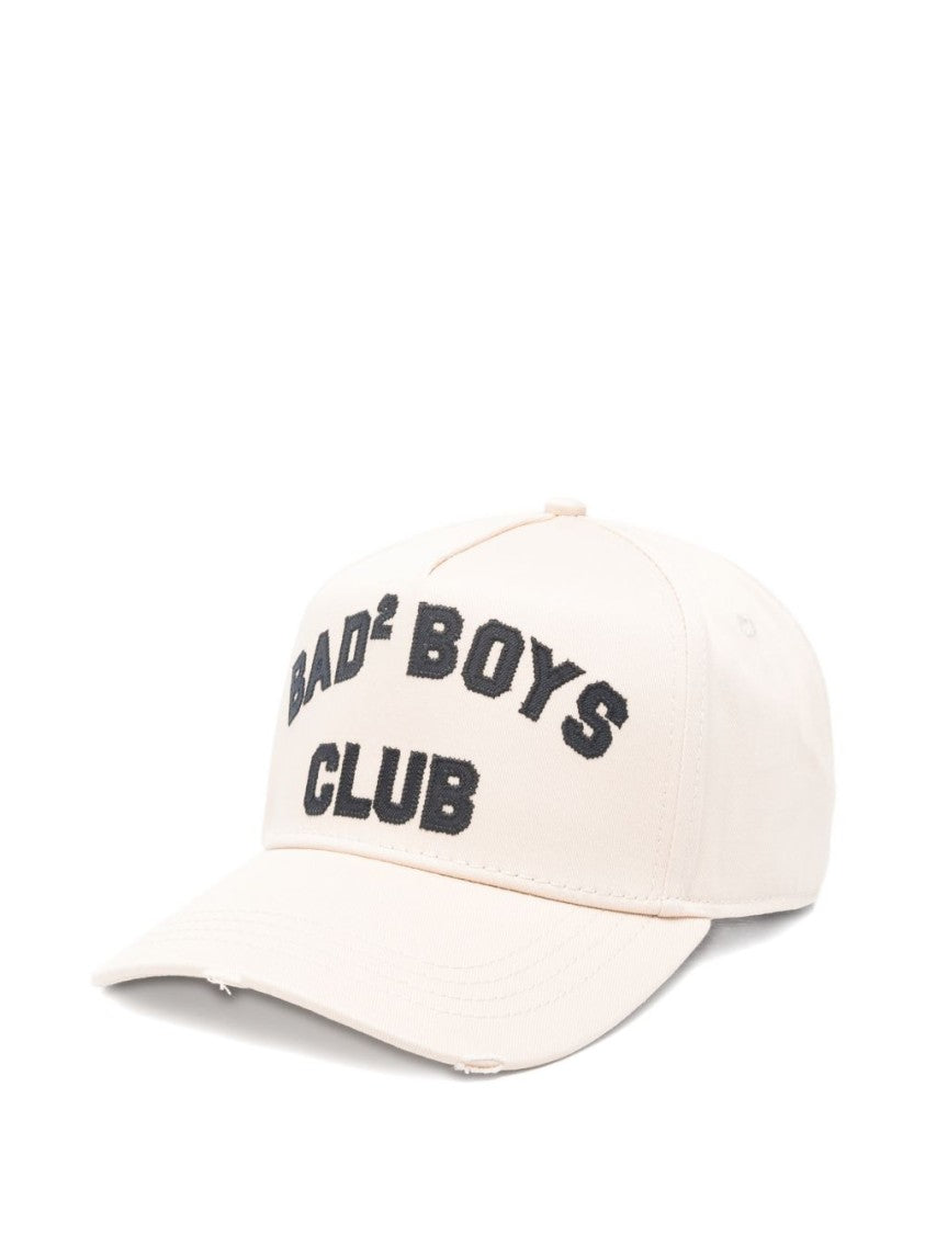 Dsquared2 Ivory Cotton Baseball Cap With Bold Embroidery