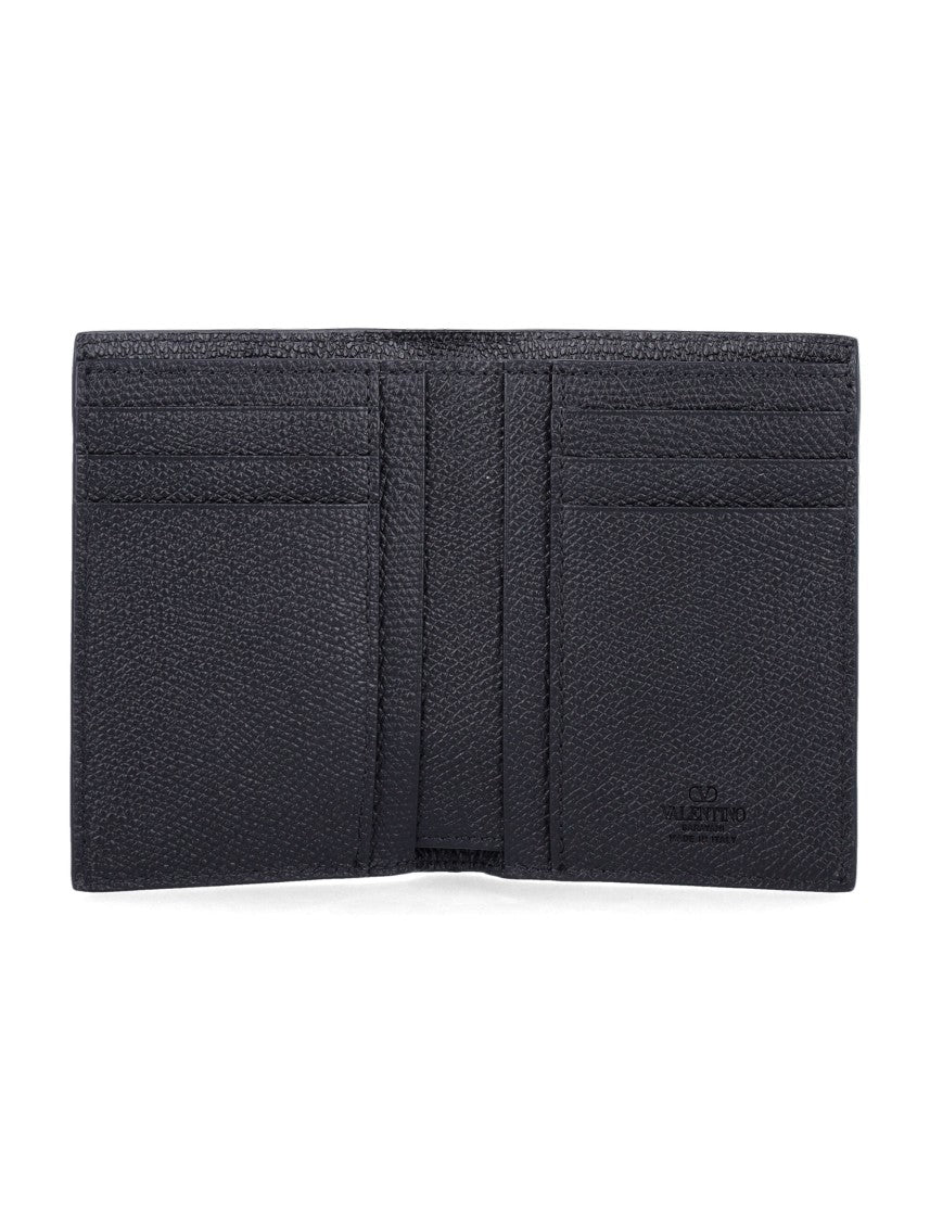 Valentino Garavani Textured Black Card Holder