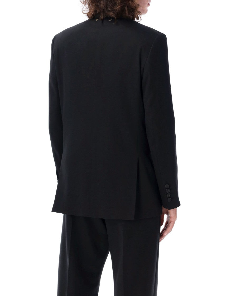Golden Goose Double-Breasted Black Blazer With Wide Lapels