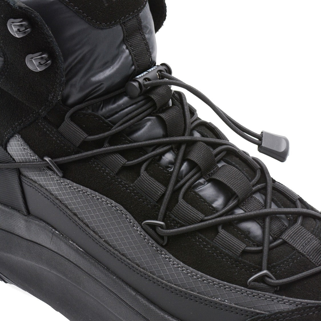 Moon Boot Black Moon247 Xlace Leather Mid Ankle Boots