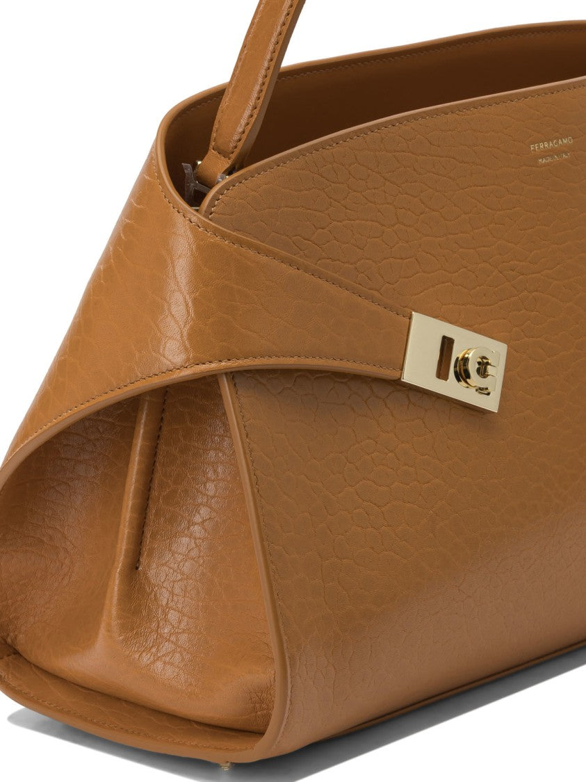Ferragamo Orange Calfskin Handbag