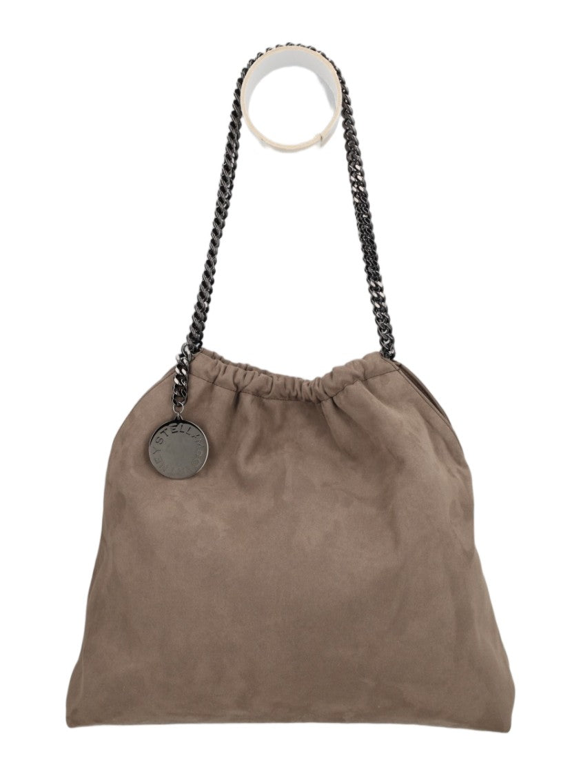 Stella Mccartney Medium Drawstring Bag With Chain Strap And Metallic Charm