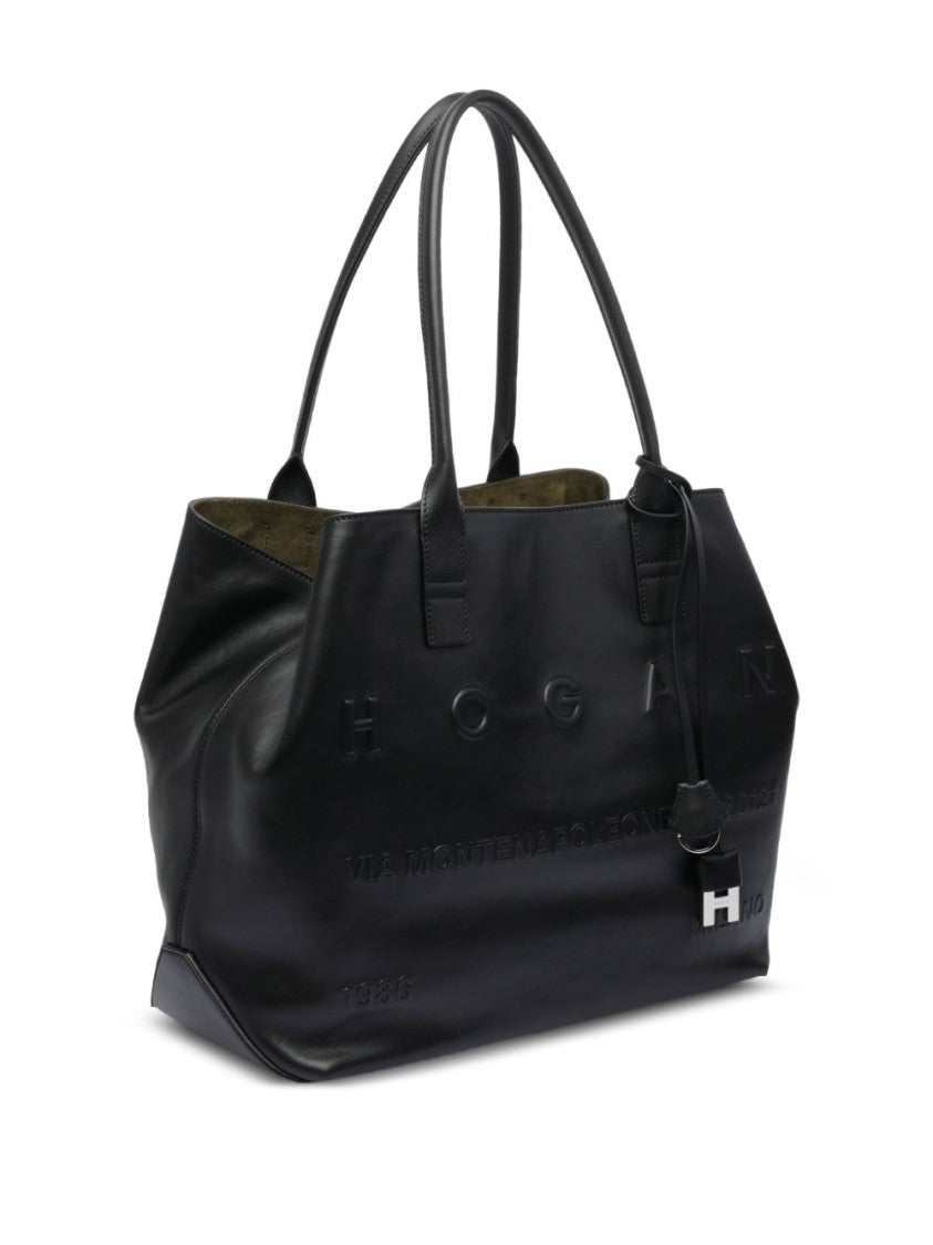 Hogan Calf Leather Hogan Shopper Bag
