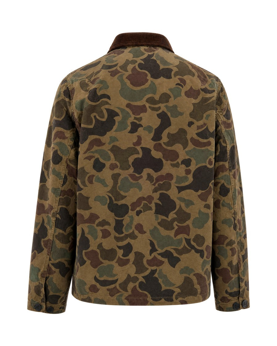 Filson Camouflage Velvet Collar Cotton Overshirt
