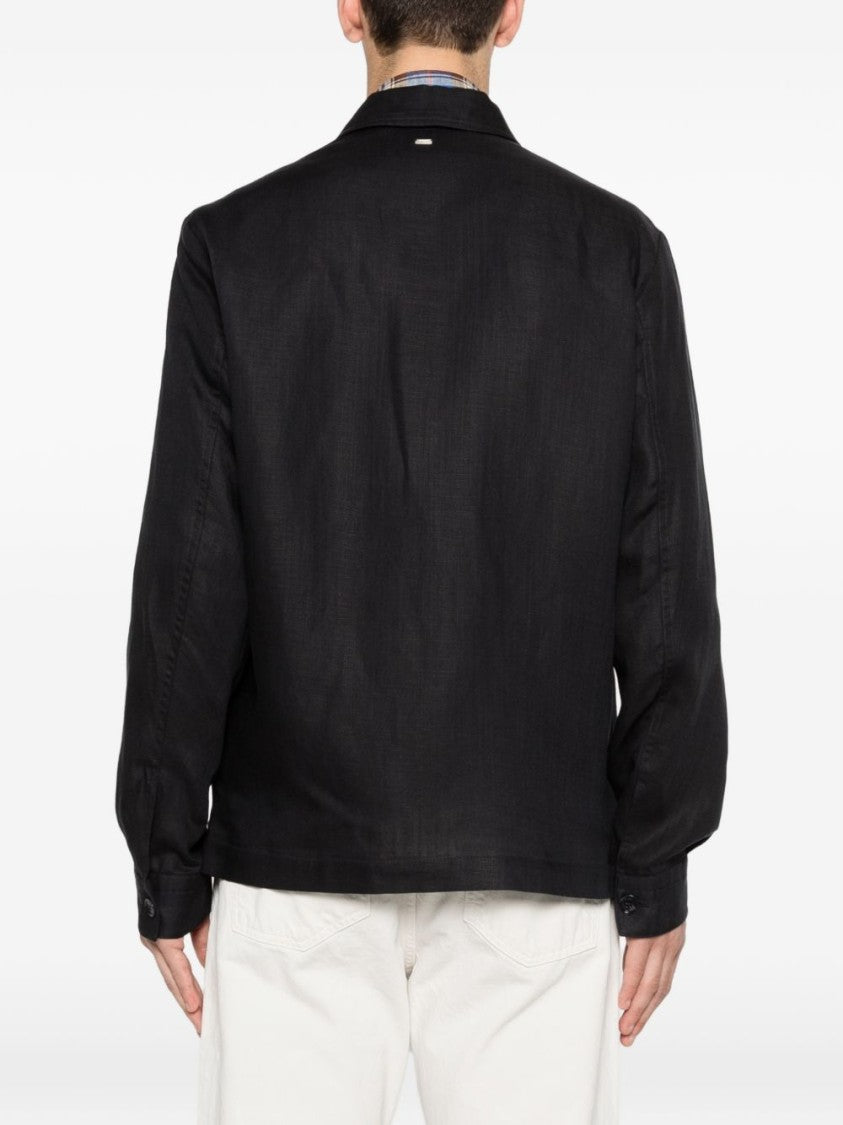 Hèskimo Minimalist Classic Collar Logo Overshirt