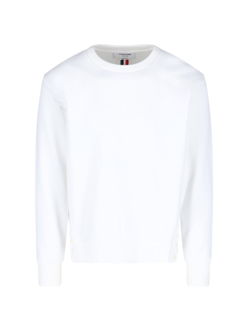 Thom Browne "Loopback Stripe" Pullover – White