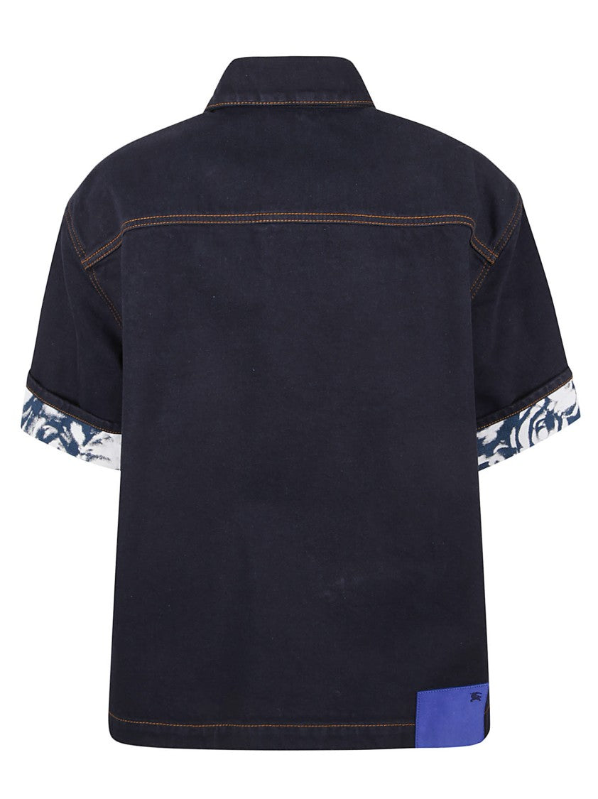 Burberry Relaxed Fit Button-Up Shirt With Contrast Stitching