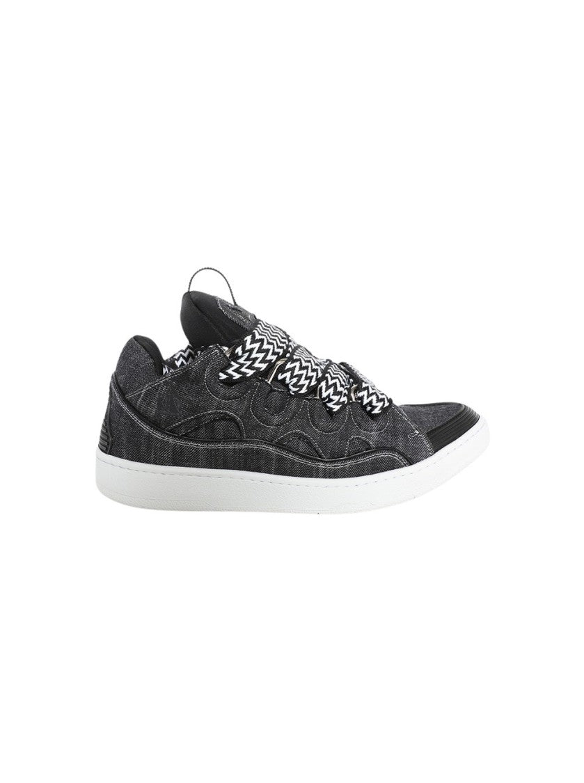 Lanvin Denim Curb Sneakers Black