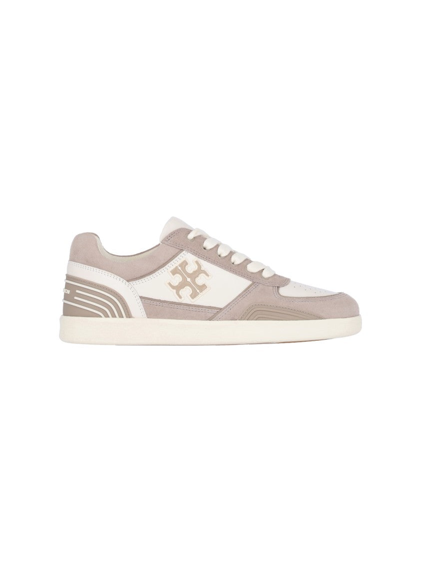 Tory Burch Clover Court' Taupe Nappa Sneakers – Taupe