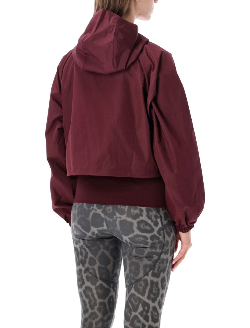 Adidas By Stella Mccartney Cropped Boxy Zippered Hooded Track Jacket