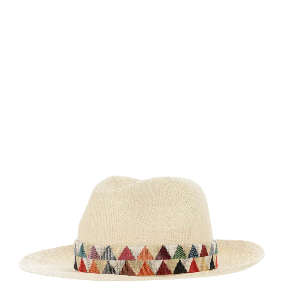 Alexia Alvarez De Toledo Panama Hat With Geometric Pattern