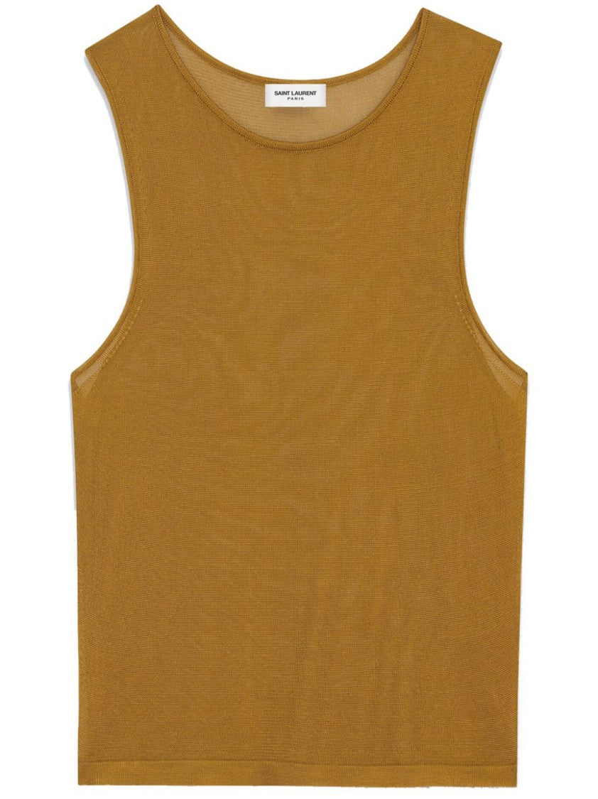 Saint Laurent Sleeveless Relaxed-Fit Top In Viscose
