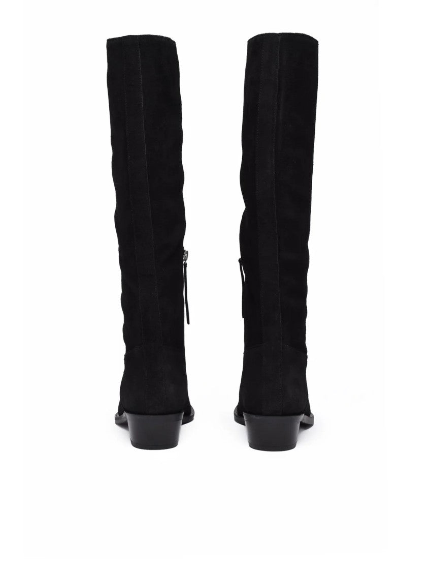 Marella Black Leather Cambusa Boots