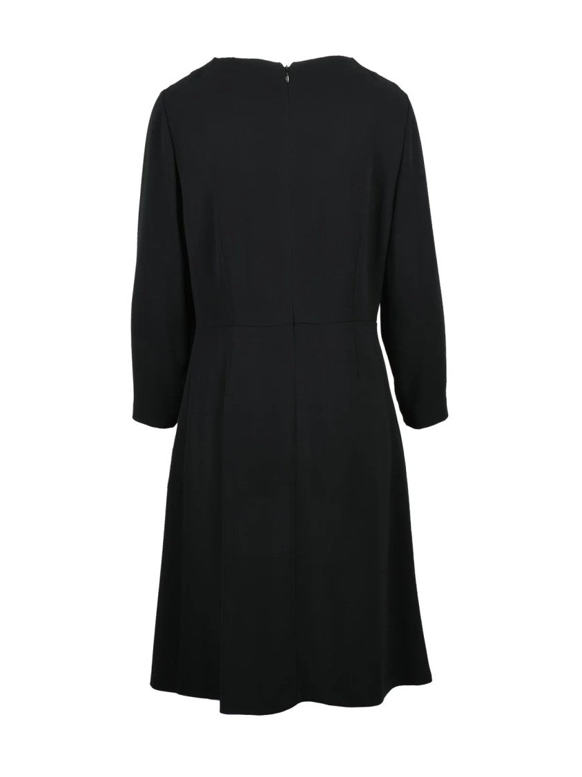 Aspesi Fluid Midi Dress With Practical Zip Closure And Side Pockets