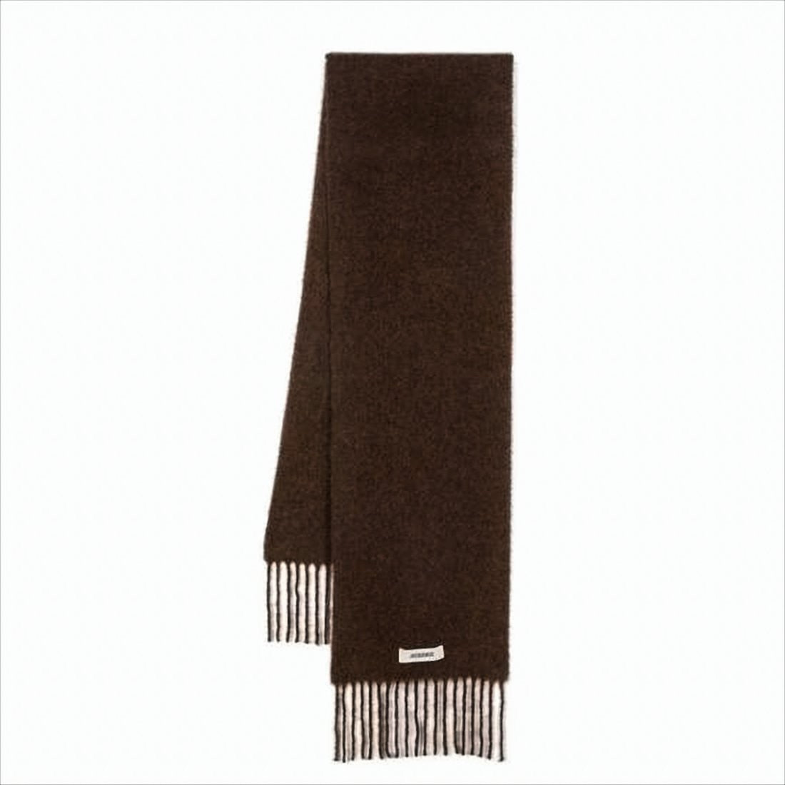 Jacquemus Textured Long Scarf With Fringed Ends