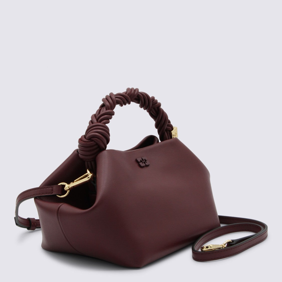 Ganni Burgundy Top Handle Bag