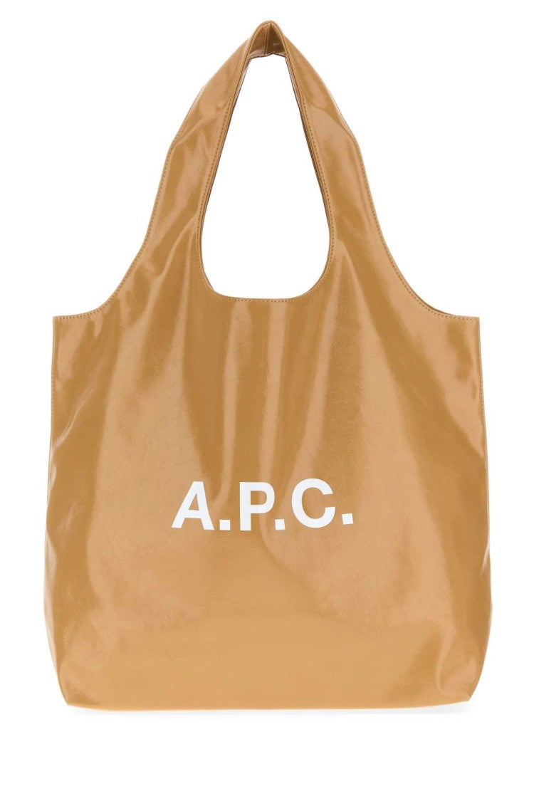A.P.C. Beige Synthetic Leather Ninon Shopping Bag