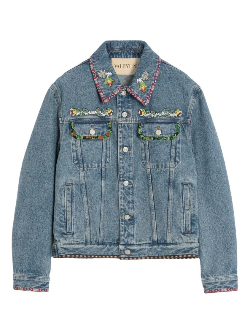 Valentino Embroidered Denim Jacket
