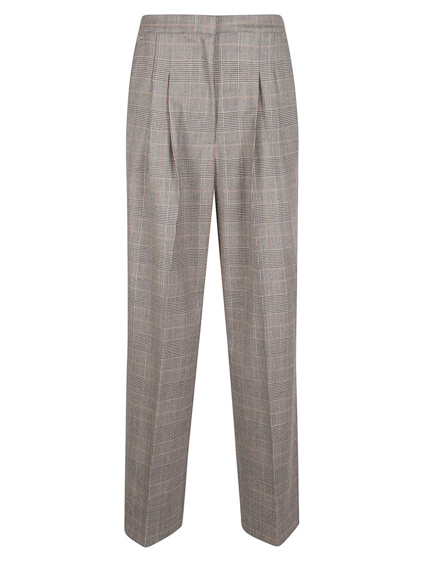 Pt Torino Grace Checkered Tailored Virgin Wool-Blend Pants