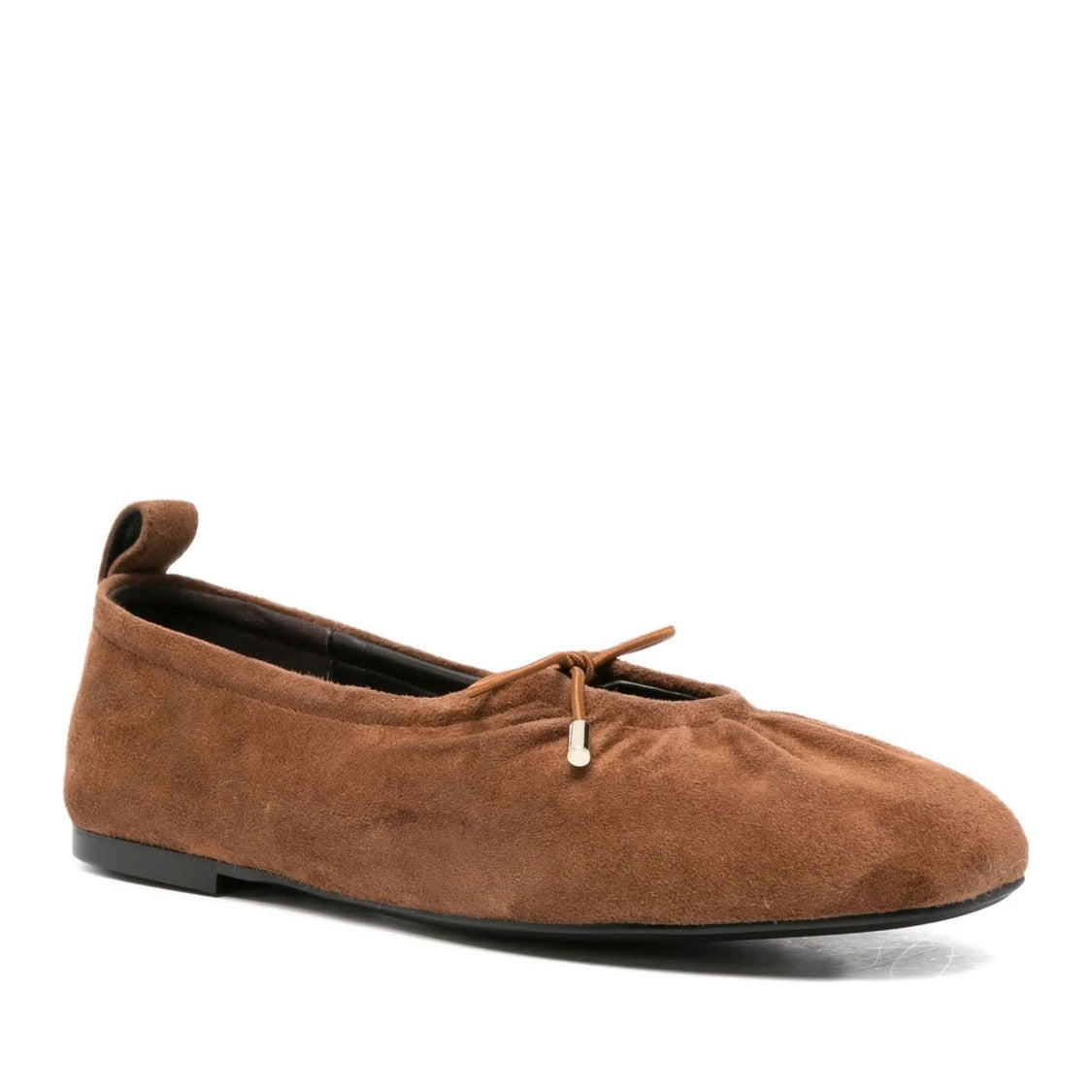 Adrianna Feretti Brown Bow Detail Suede Flats