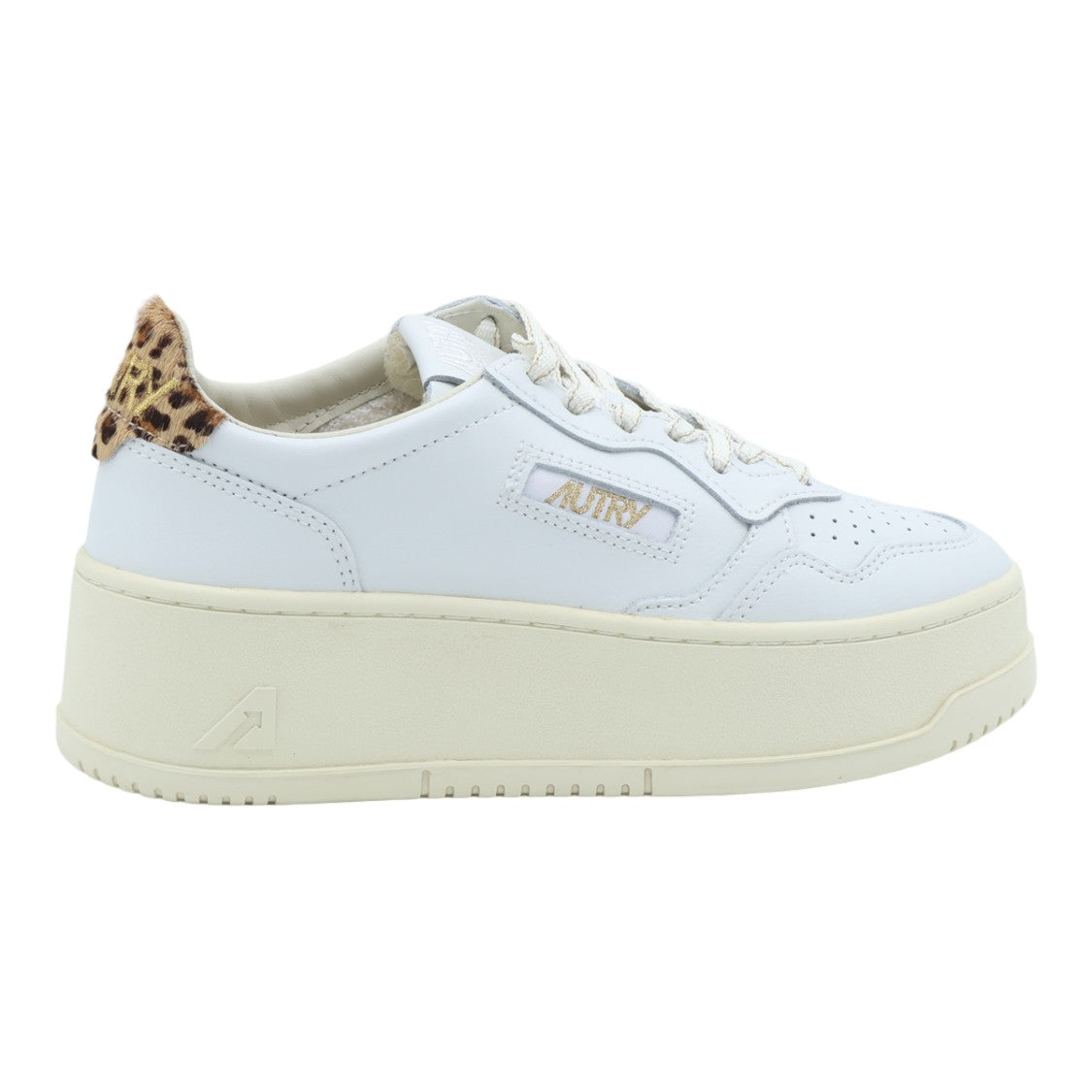 Autry Chunky Platform Sneakers With Leopard Print Accent