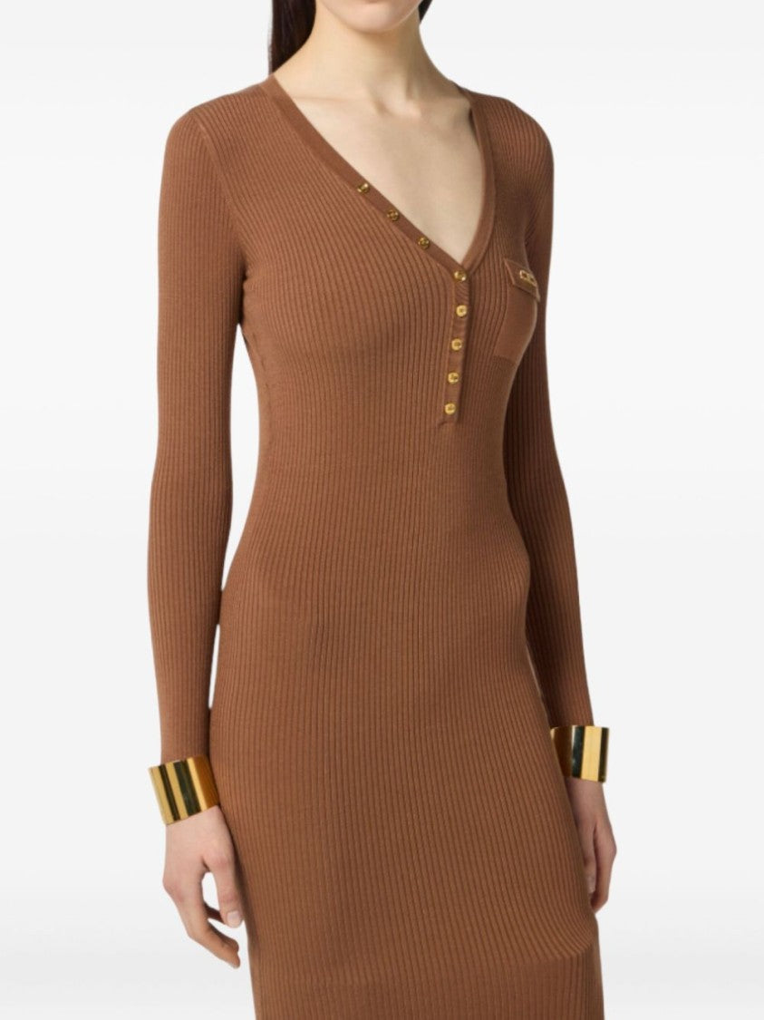 Elisabetta Franchi Ribbed Knit Dress
