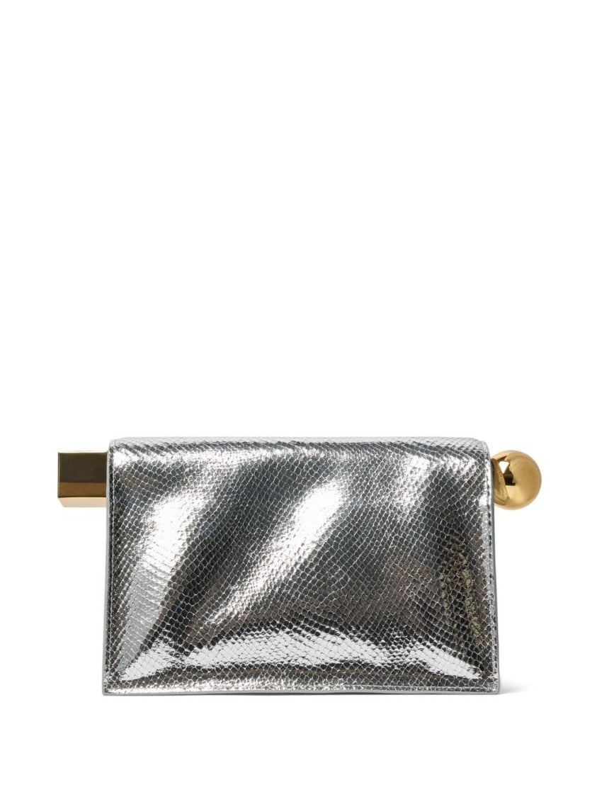 Jacquemus Rectangular Silver Lizard-Skin Effect Bag