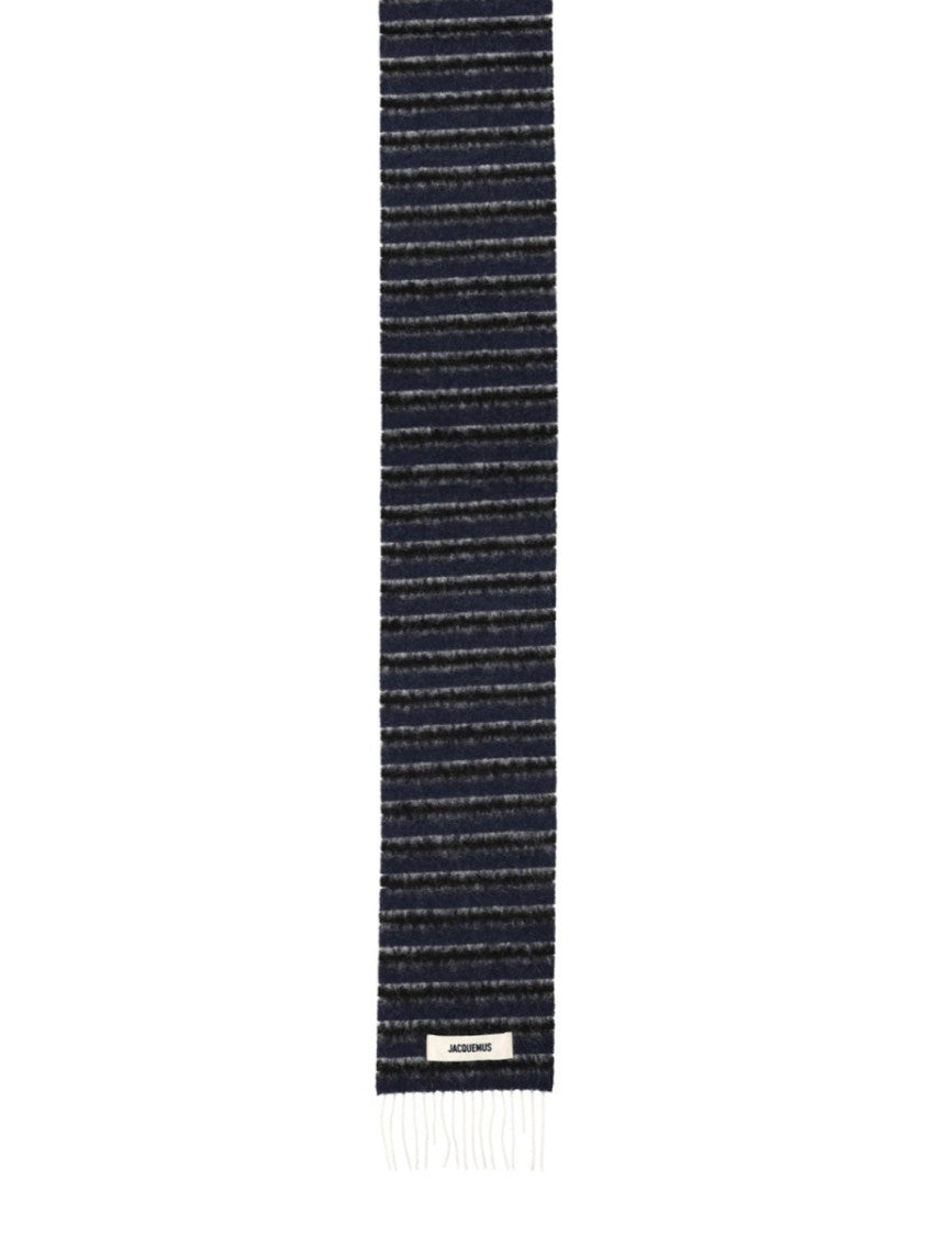 Jacquemus Rayures Horizontal Stripes Fringed Scarf