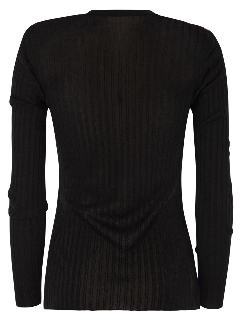 Elisabetta Franchi Viscose Knit Shirt With Logo Details