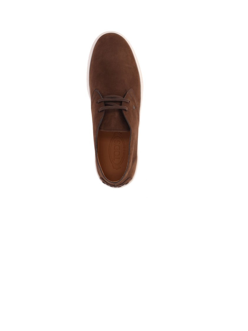 Tod's Brown Suede Low-Top Sneakers