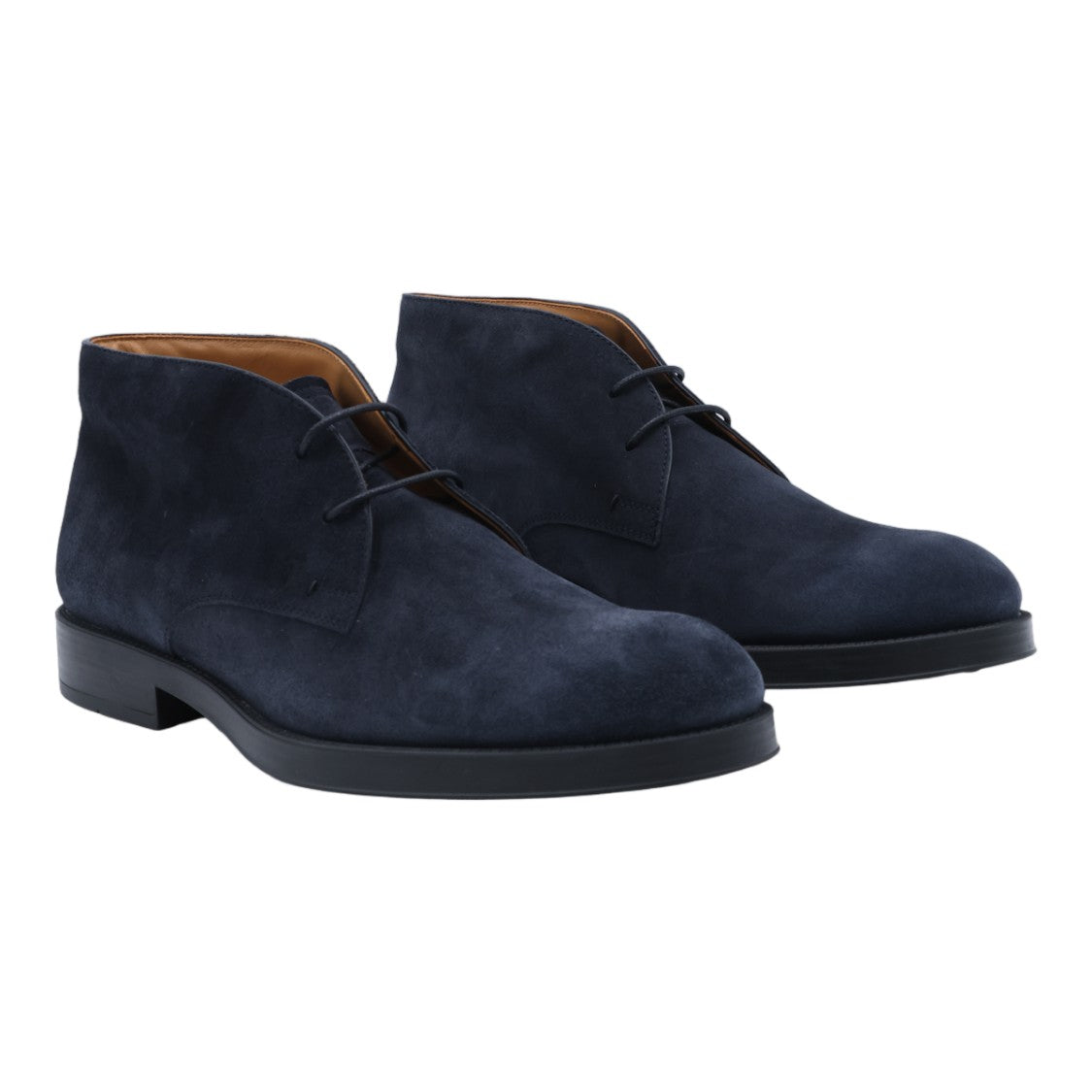 Tod's Minimalist Lace-Up Suede Boots With Contrasting Lining