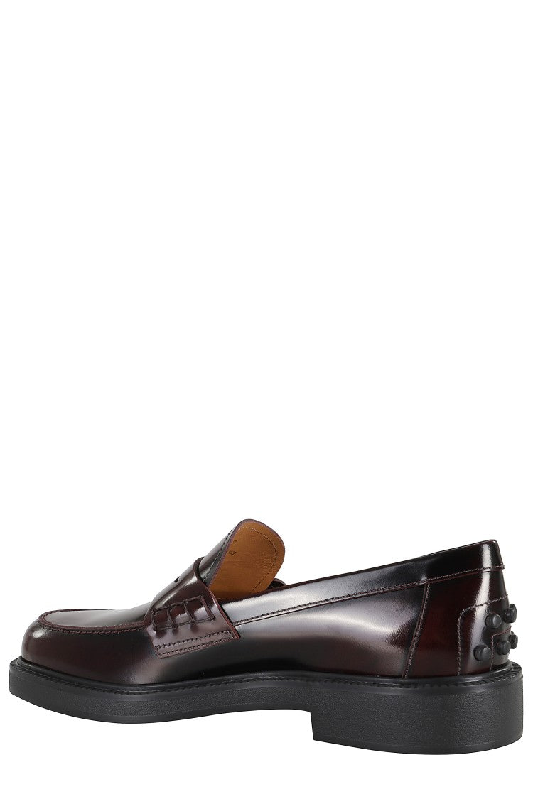Tod's Mustard Gomma 20L Moccasins With Grommet-Accented Heel