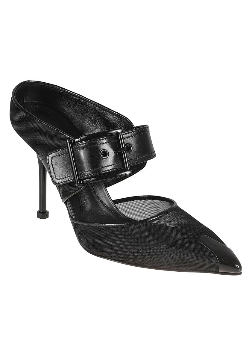 Alexander Mcqueen Black Heels With Pointed Toe