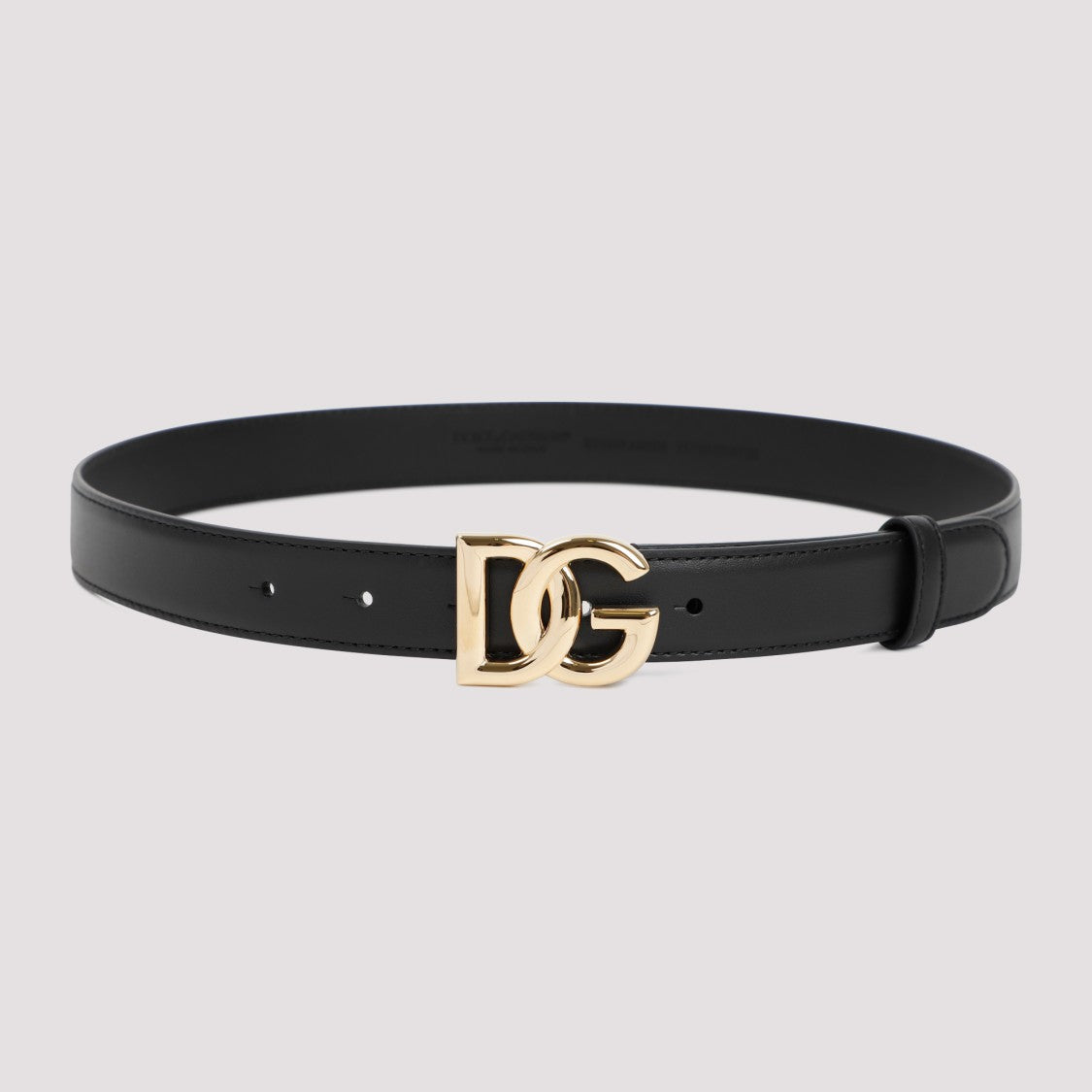Dolce & Gabbana Black Logo Leather Belt