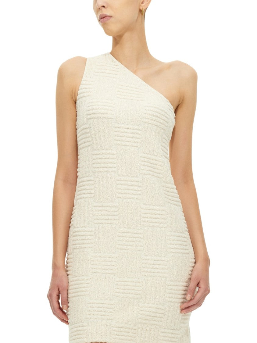 Bottega Veneta One-Shoulder Woven Jacquard Bottega Veneta Dress