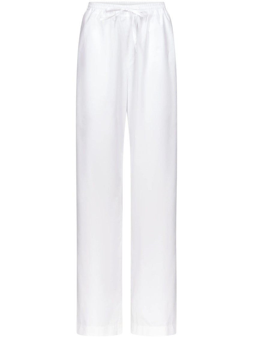 Loulou De Saison Sero Lds Elastic Waist Straight-Leg Cotton Pants