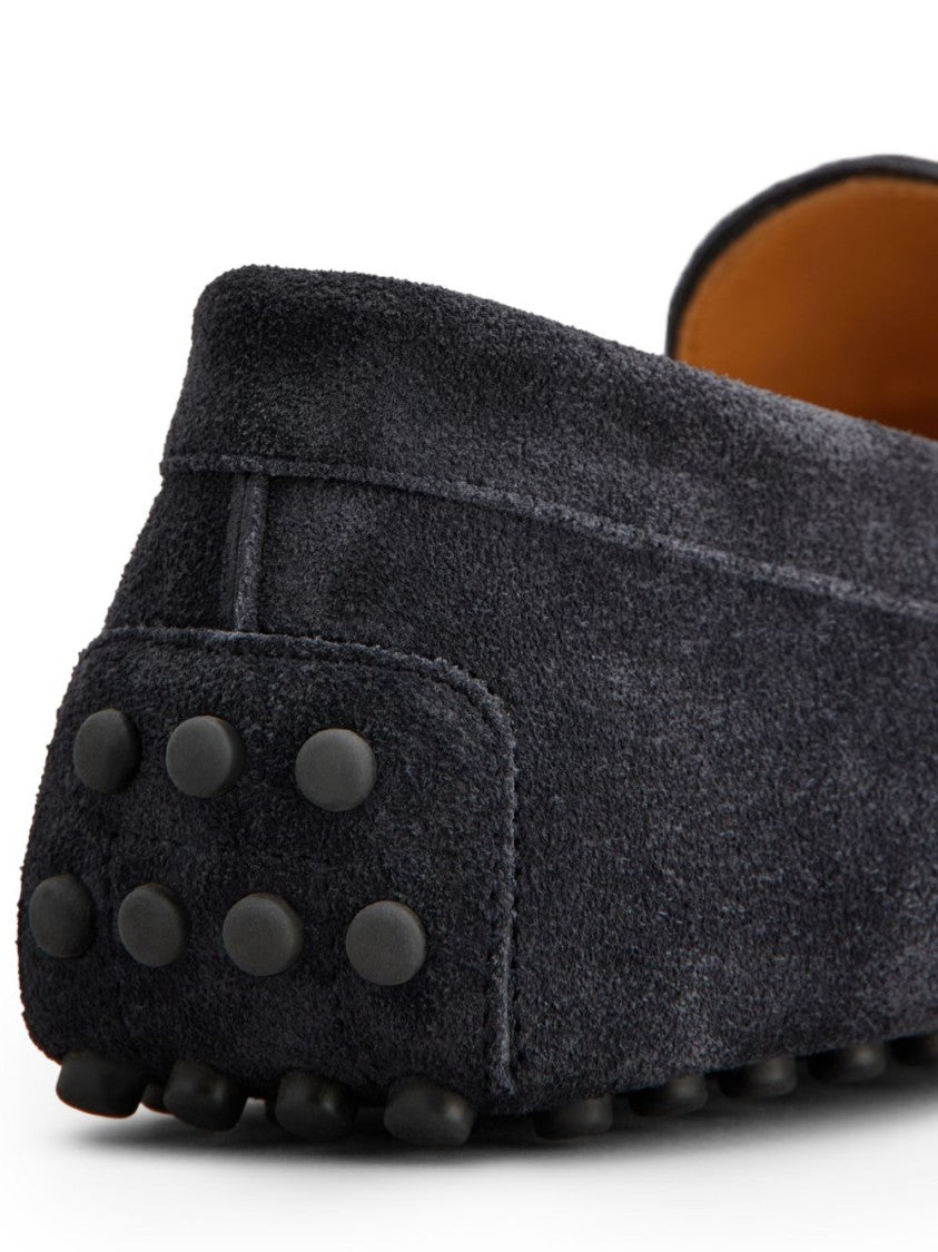 Tod's Moccasin-Style Flat Shoes In Black Calfskin