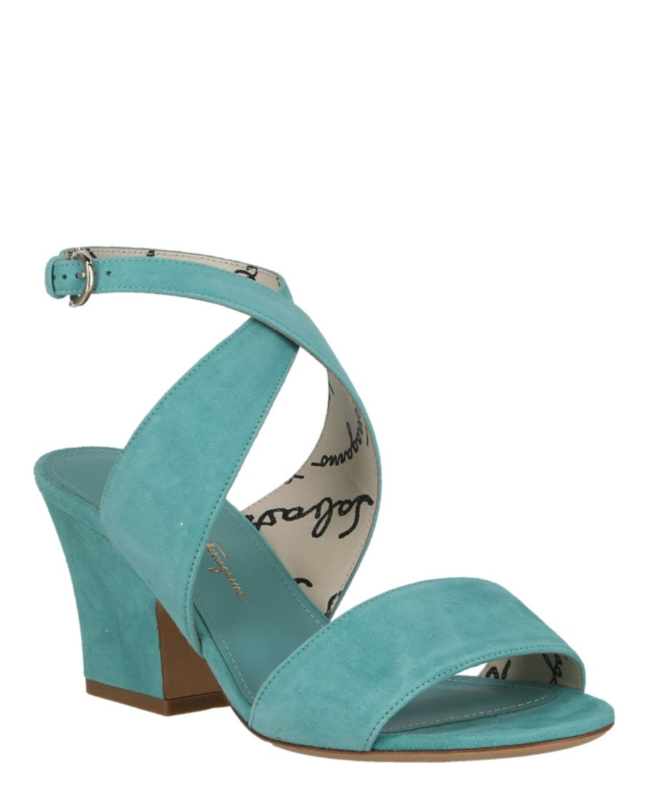 Ferragamo Sheena Suede Heel Sandals